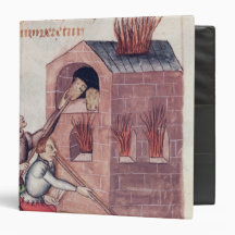 Glass blowers, from 'Tractatus de Herbis' Binders