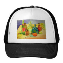 Glass Bottle Watercolor Hats