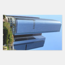 Glass Buildings On A Hill Stickers
