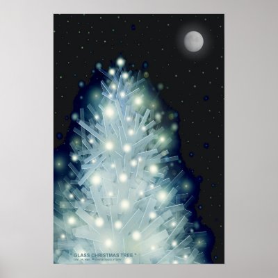 " GLASS CHRISTMAS TREE " by: Robert Singletary Poster by singletary