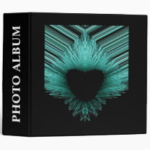 GLASS DIAMOND HEART AVERY BINDER