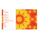 Glass Effect Mosaic Orange/Yellow Business Card Template