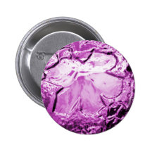 Glass Flower Purple Pinback Button