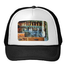Glass Funnels and Barber Pole Hat