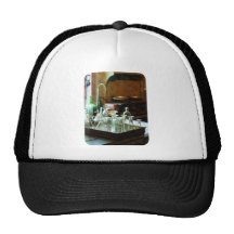 Glass Funnels and Bottles Mesh Hats