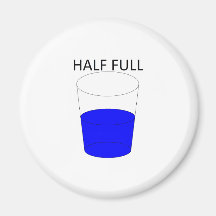 Glass Half Full Refrigerator Magnets