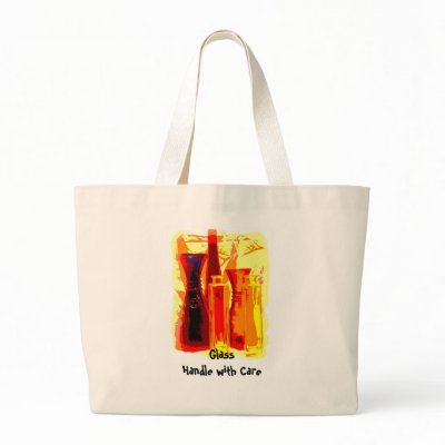 glass, handle with care tote bag by barbaramarion