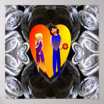 glass heart lovers poster