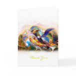 Glass Koi Fish Thank You Greeting Card vertical