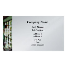 Glass Mortar and Pestle on Windowsill - Platinum Business Card Template