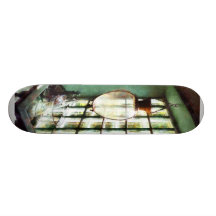 Glass Mortar and Pestle on Windowsill Skate Boards