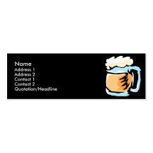 Glass of Beer Profile Cards Business Card Template