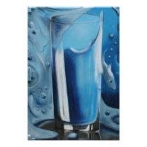 Glass of water and fish photo art