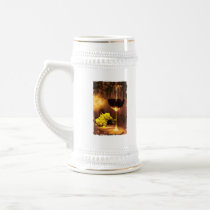Glass of Wine & Green Grapes in Candlelight Coffee Mug