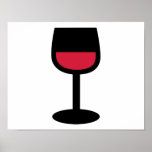Glass red wine posters