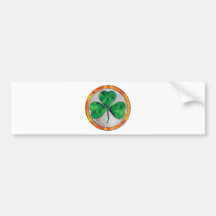 Glass Shamrock Bumper Stickers