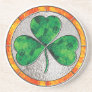 Glass Shamrock coaster
