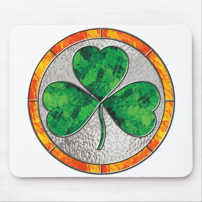 Glass Shamrock Mousepads by inkles