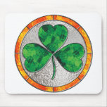 Glass Shamrock mousepads