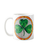 Glass Shamrock Coffee Mug