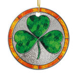 Glass Shamrock Ornament