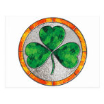 Glass Shamrock Post Cards