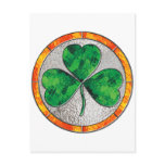 Glass Shamrock Post Cards