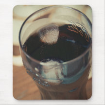 Glass with ice cubes mousepad