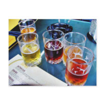 Glasses Beers Postcard