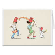 Glasses day parade greeting card