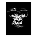 Glasses Gorilla Postcard