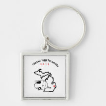 Glassic Metal Key Chain (square)