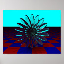 Glassy flower print