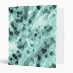 Glassy Icy Aqua Diamond Pattern 3 Ring Binder