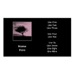 Glastonbury Hawthorn. Tree on Hill. Pink, Black. Business Cards