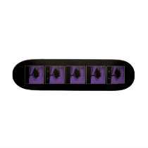 Glastonbury Hawthorn. Tree on Hill. Violet, Black. Skate Decks
