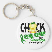 Glaucoma Chick Gone Green 2 Key Chains