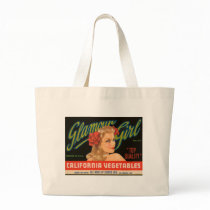 Glaur Girl California Vegetables Vintage Ad Canvas Bags