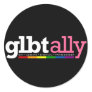 GLBT Ally Round Black Sticker