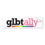 GLBT Ally White Bumper Sticker