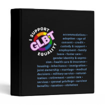 GLBT Equality Dark Avery Binder binders