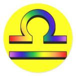 GLBT Libra Round Sticker