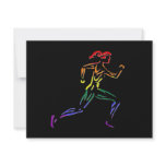 GLBT Pride Female Runner Personalized Announcements