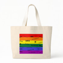 GLBT Pride: "Love" in Many Languages Canvas Bags