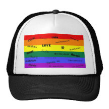GLBT Pride: "Love" in Many Languages Hats