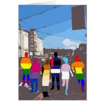 GLBT Pride People in the Castro #2 Cards