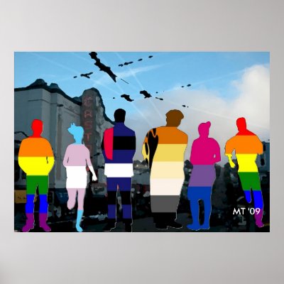 GLBT Pride People in the Castro Art Print by markthaler