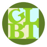 GLBT Tropo Pop Round Sticker