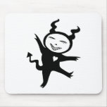Gleeful Black Monster Mouse Pad