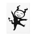 Gleeful Black Monster Postcard